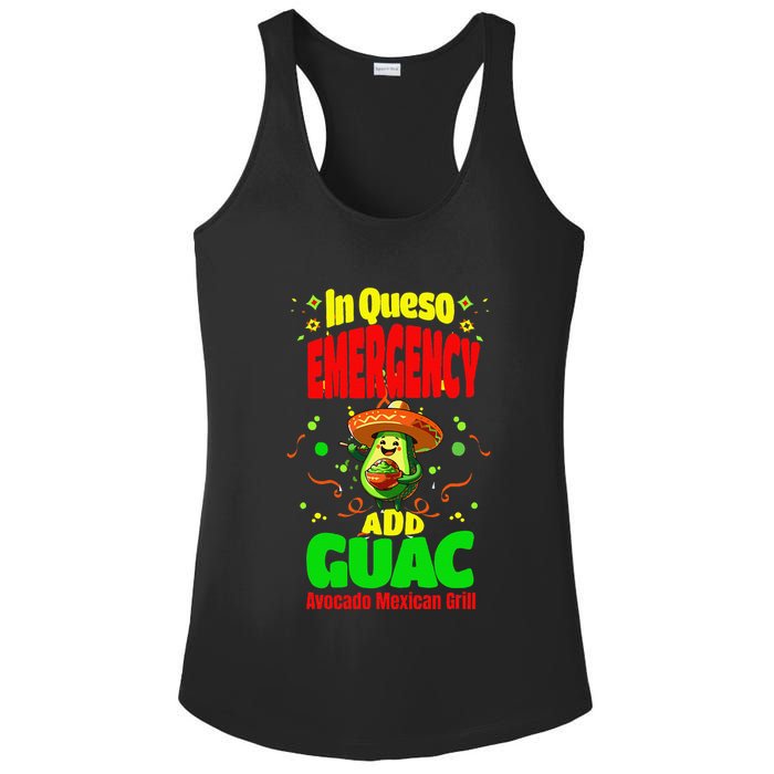 Funny In Queso Emergency Add Guac Ladies PosiCharge Competitor Racerback Tank