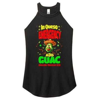 Funny In Queso Emergency Add Guac Women's Perfect Tri Rocker Tank