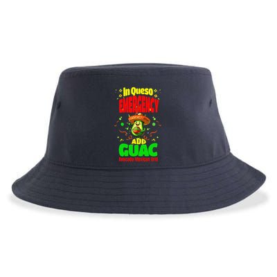 Funny In Queso Emergency Add Guac Sustainable Bucket Hat