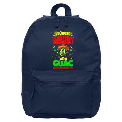 Funny In Queso Emergency Add Guac 16 in Basic Backpack