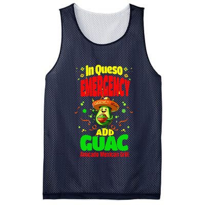Funny In Queso Emergency Add Guac Mesh Reversible Basketball Jersey Tank