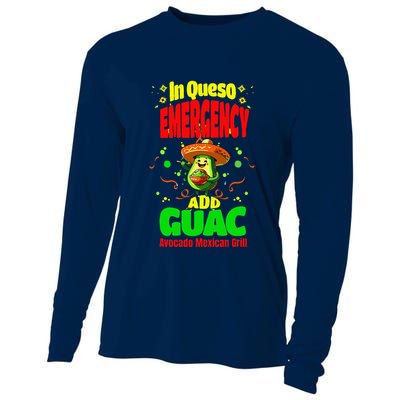 Funny In Queso Emergency Add Guac Cooling Performance Long Sleeve Crew