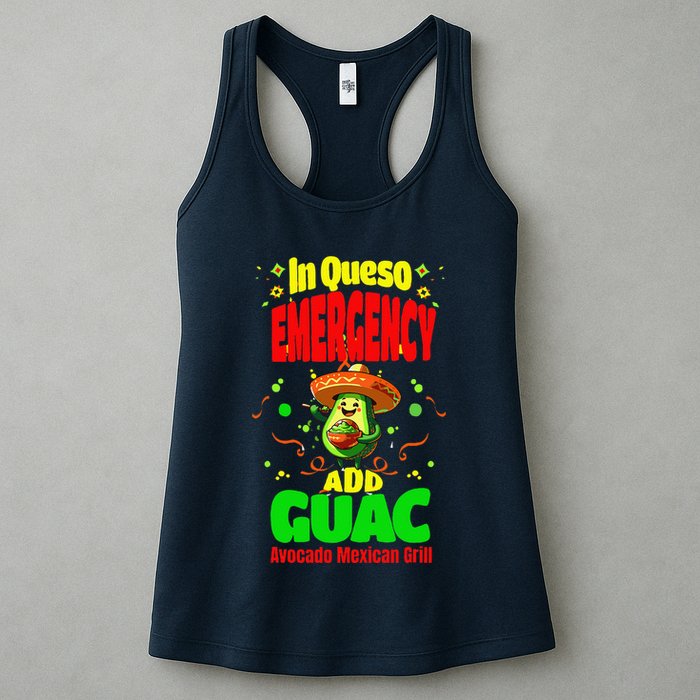 Funny In Queso Emergency Add Guac Womens Tank Top