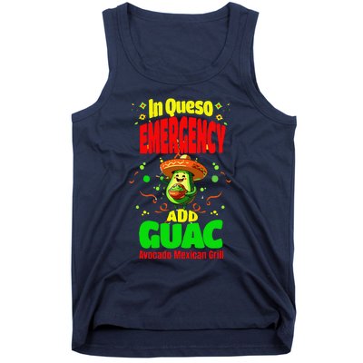 Funny In Queso Emergency Add Guac Tank Top