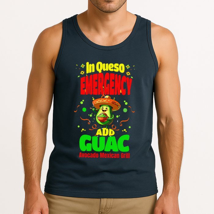Funny In Queso Emergency Add Guac Tank Top