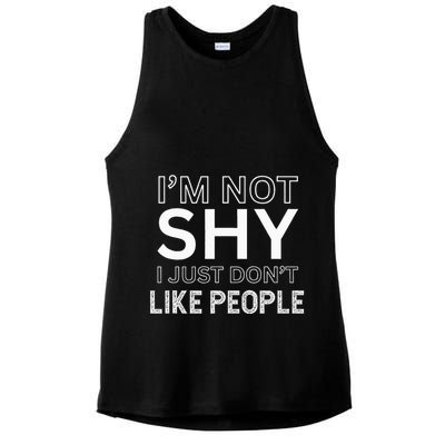 Funny Introvert Quotes And Sayings About Not Being Shy Ladies PosiCharge Tri-Blend Wicking Tank
