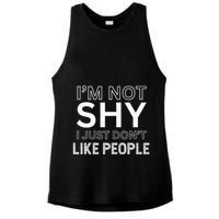 Funny Introvert Quotes And Sayings About Not Being Shy Ladies PosiCharge Tri-Blend Wicking Tank