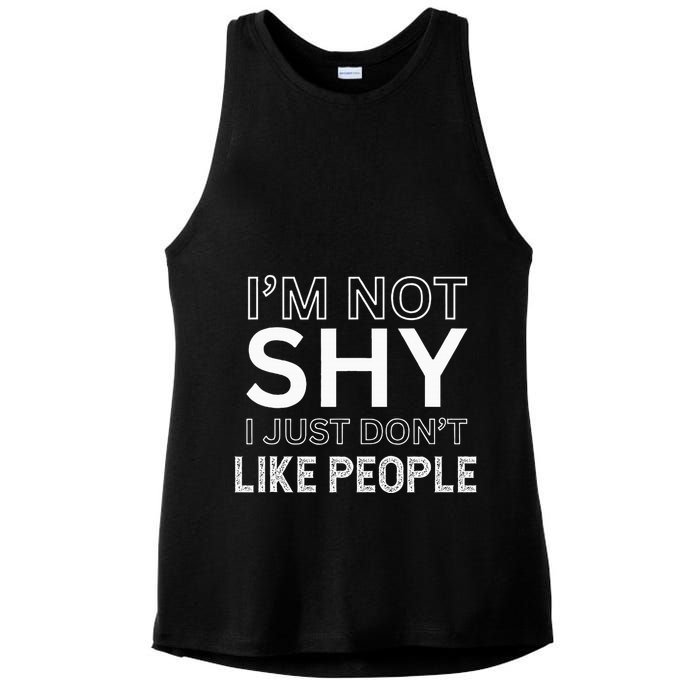 Funny Introvert Quotes And Sayings About Not Being Shy Ladies PosiCharge Tri-Blend Wicking Tank