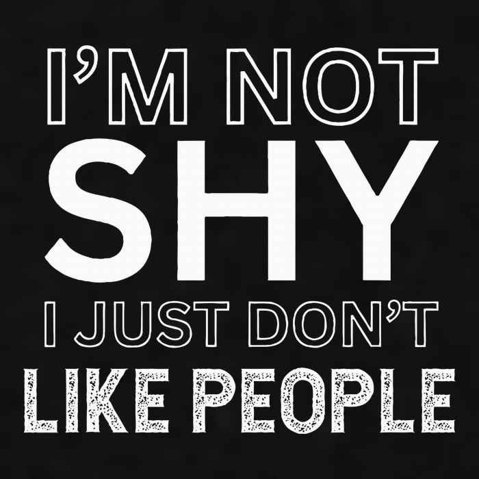 Funny Introvert Quotes And Sayings About Not Being Shy Ladies PosiCharge Tri-Blend Wicking Tank