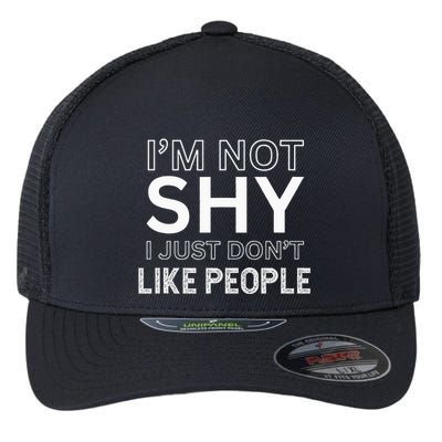 Funny Introvert Quotes And Sayings About Not Being Shy Flexfit Unipanel Trucker Cap