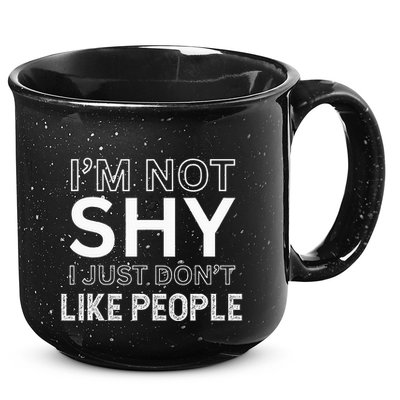 Funny Introvert Quotes And Sayings About Not Being Shy 15oz Campfire Ceramic Mug