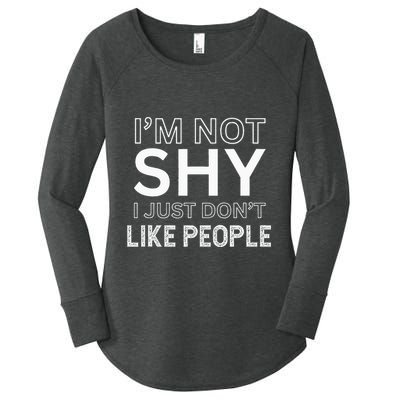 Funny Introvert Quotes And Sayings About Not Being Shy Women's Perfect Tri Tunic Long Sleeve Shirt