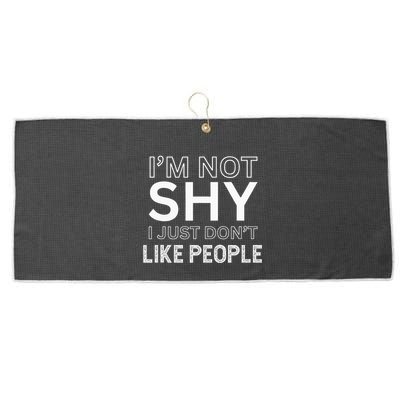 Funny Introvert Quotes And Sayings About Not Being Shy Large Microfiber Waffle Golf Towel