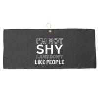 Funny Introvert Quotes And Sayings About Not Being Shy Large Microfiber Waffle Golf Towel