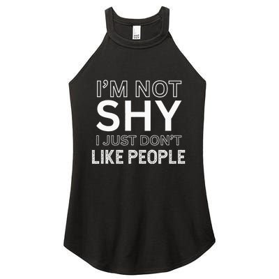 Funny Introvert Quotes And Sayings About Not Being Shy Women's Perfect Tri Rocker Tank