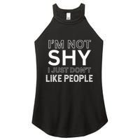 Funny Introvert Quotes And Sayings About Not Being Shy Women's Perfect Tri Rocker Tank