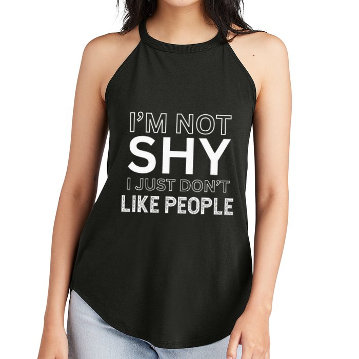 Funny Introvert Quotes And Sayings About Not Being Shy Women's Perfect Tri Rocker Tank