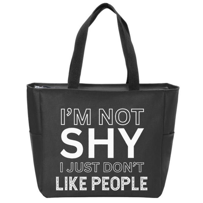 Funny Introvert Quotes And Sayings About Not Being Shy Zip Tote Bag