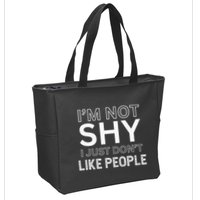 Funny Introvert Quotes And Sayings About Not Being Shy Zip Tote Bag