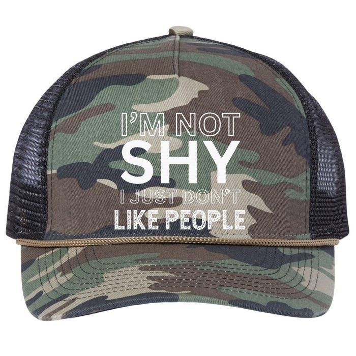 Funny Introvert Quotes And Sayings About Not Being Shy Retro Rope Trucker Hat Cap