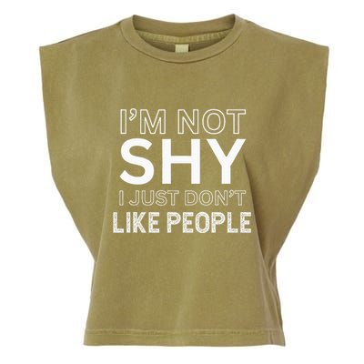 Funny Introvert Quotes And Sayings About Not Being Shy Garment-Dyed Women's Muscle Tee