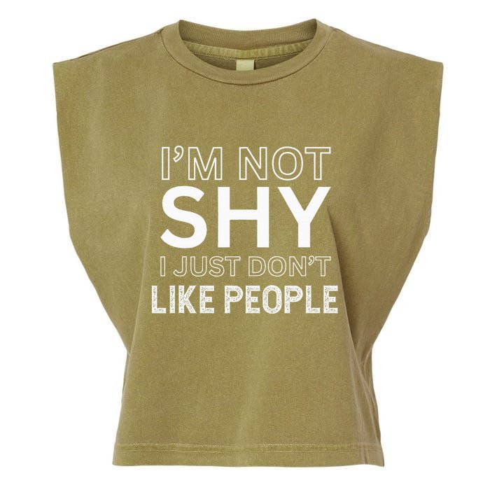 Funny Introvert Quotes And Sayings About Not Being Shy Garment-Dyed Women's Muscle Tee