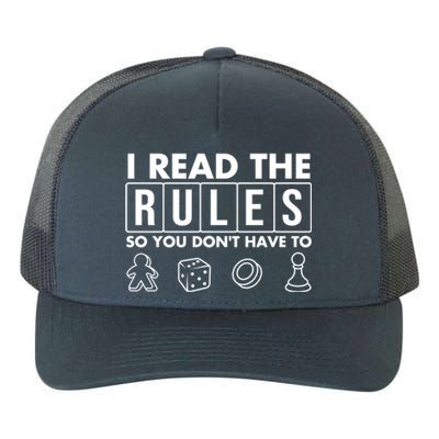 Funny I Read The Rules So You Dont Have To Board Game Gift Yupoong Adult 5-Panel Trucker Hat