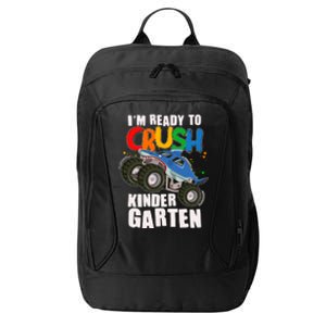 Funny I'm Ready To Crush Kindergarten Shark Monster Truck City Backpack