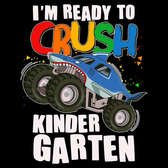 Funny I'm Ready To Crush Kindergarten Shark Monster Truck Poster