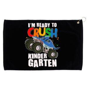 Funny I'm Ready To Crush Kindergarten Shark Monster Truck Grommeted Golf Towel