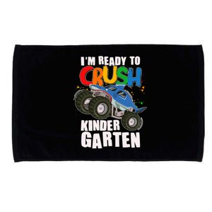 Funny I'm Ready To Crush Kindergarten Shark Monster Truck Microfiber Hand Towel