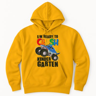 Funny I'm Ready To Crush Kindergarten Shark Monster Truck Hoodie