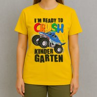 Funny I'm Ready To Crush Kindergarten Shark Monster Truck T-Shirt