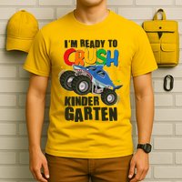 Funny I'm Ready To Crush Kindergarten Shark Monster Truck T-Shirt