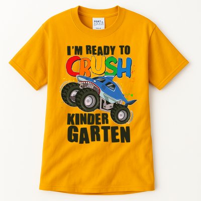 Funny I'm Ready To Crush Kindergarten Shark Monster Truck Tall T-Shirt