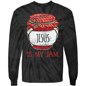 Fun Inspirational Religious Saying Cute Jesus Is My Jam Tie-Dye Long Sleeve Shirt