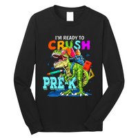 Funny I'm Ready To Crush Prek Dinosaur Back To School Long Sleeve Shirt