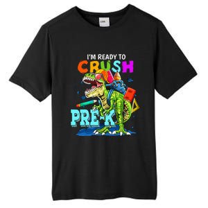 Funny I'm Ready To Crush Prek Dinosaur Back To School Tall Fusion ChromaSoft Performance T-Shirt