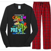 Funny I'm Ready To Crush Prek Dinosaur Back To School Long Sleeve Pajama Set