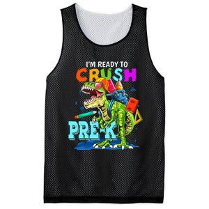 Funny I'm Ready To Crush Prek Dinosaur Back To School Mesh Reversible Basketball Jersey Tank