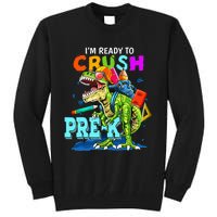 Funny I'm Ready To Crush Prek Dinosaur Back To School Tall Sweatshirt