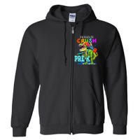 Funny I'm Ready To Crush Prek Dinosaur Back To School Full Zip Hoodie