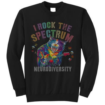 Funny I ROCK THE SPECTRUM Autism Awareness Dad Support Sweatshirt