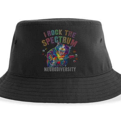 Funny I ROCK THE SPECTRUM Autism Awareness Dad Support Sustainable Bucket Hat
