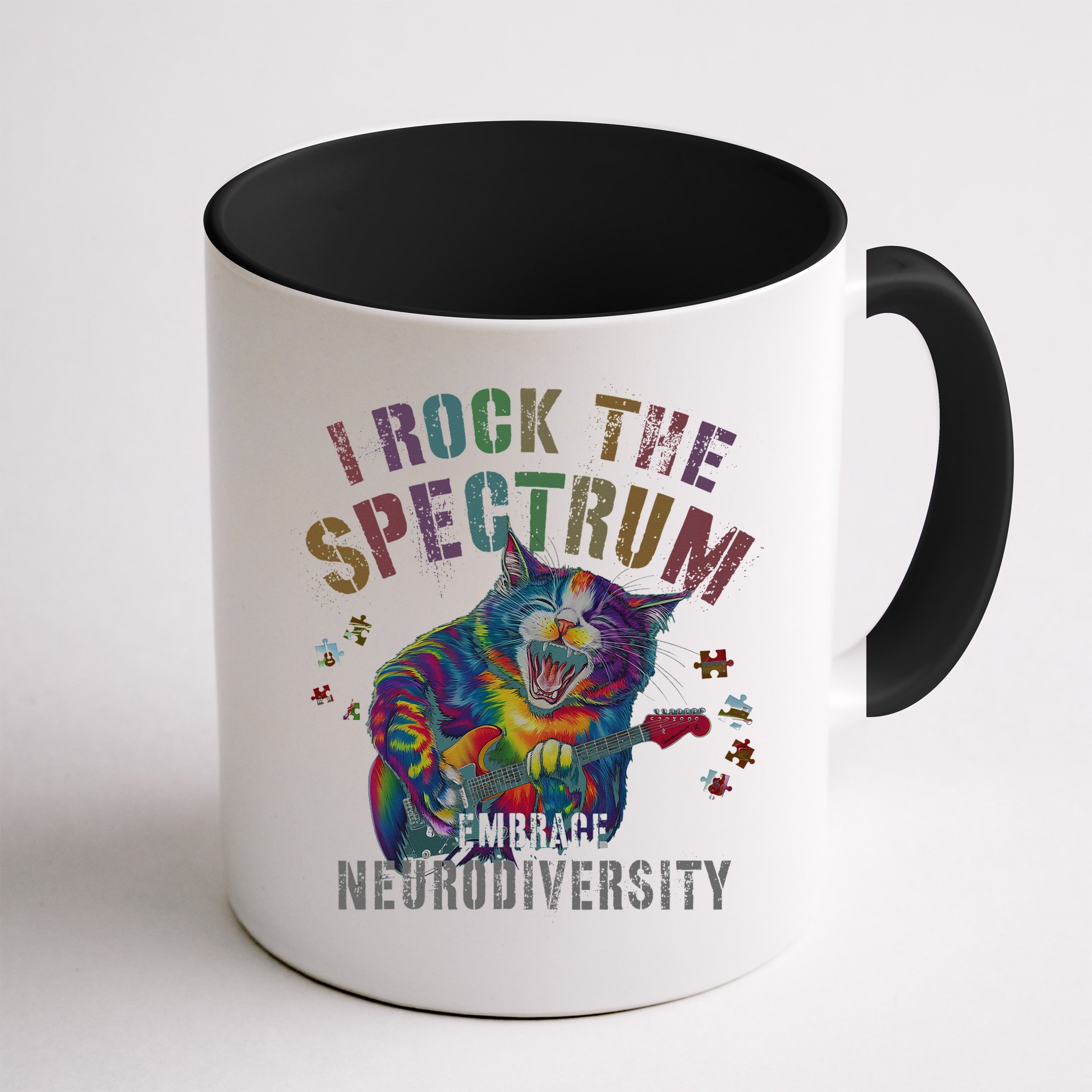 Funny I ROCK THE SPECTRUM Autism Awareness Dad Support Mug