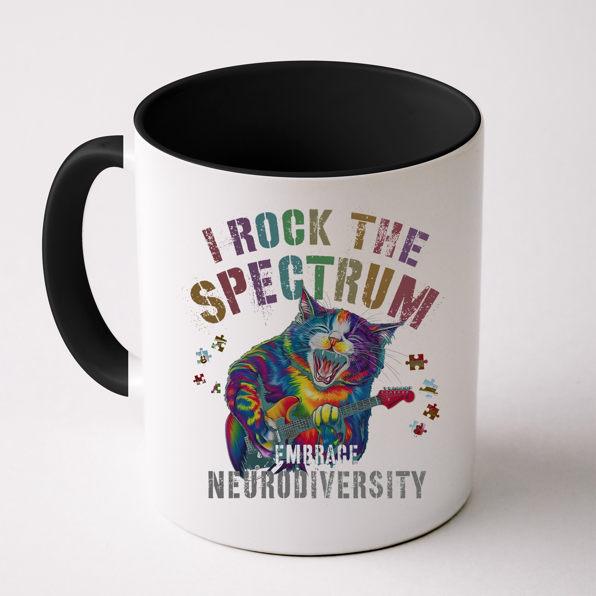 Funny I ROCK THE SPECTRUM Autism Awareness Dad Support Mug