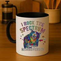 Funny I ROCK THE SPECTRUM Autism Awareness Dad Support Mug