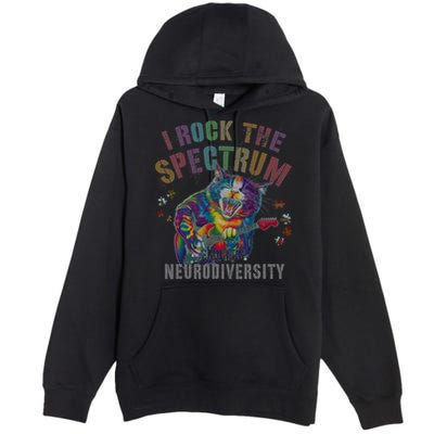 Funny I ROCK THE SPECTRUM Autism Awareness Dad Support Premium Pullover Hoodie