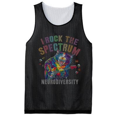 Funny I ROCK THE SPECTRUM Autism Awareness Dad Support Mesh Reversible Basketball Jersey Tank