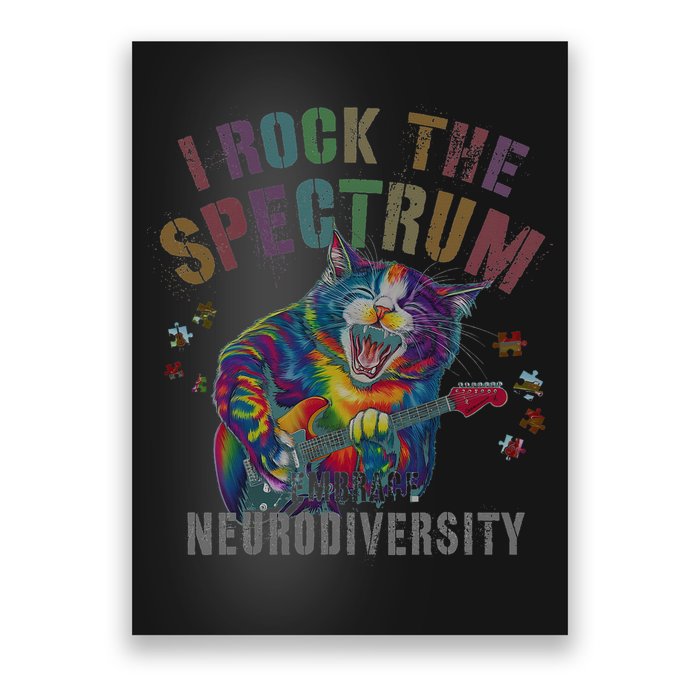 Funny I ROCK THE SPECTRUM Autism Awareness Dad Support Poster